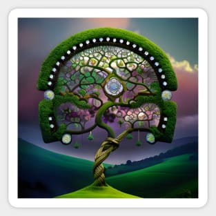 Bejeweled Celtic Fantasy Tree Sticker